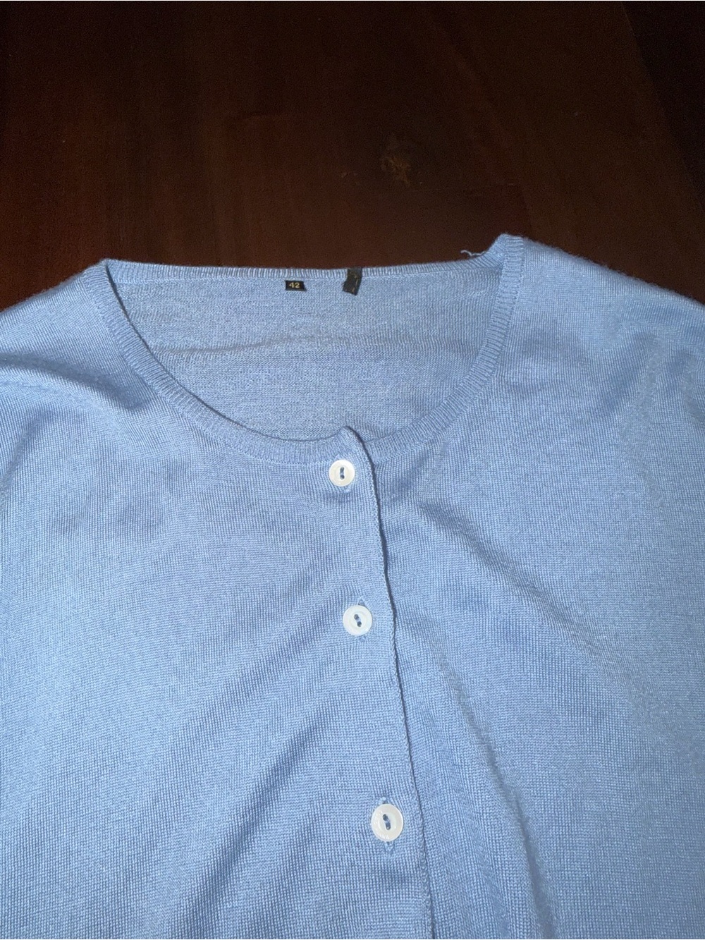 Loro Piana Light Blue Crewneck Cashmere Cardigan (121) - Picture 6 of 6